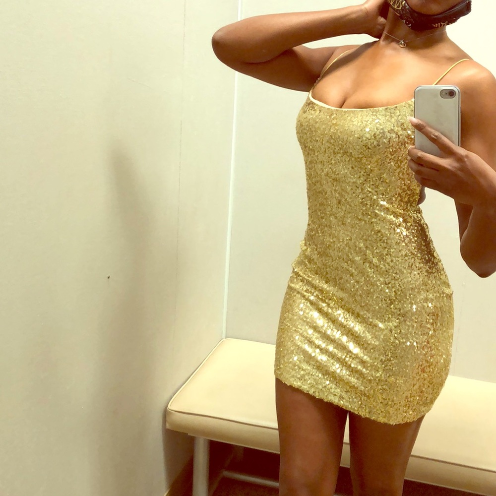 COPY - Sparkley Gold holiday Dress